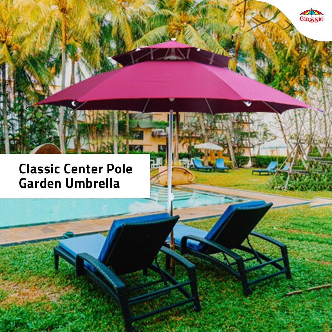 Double Canopy Center Pole Patio Umbrella Double Canopy Center Pole Patio Umbrella