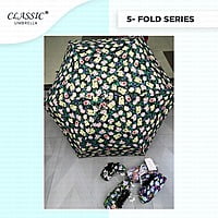 Premium Printed Bag 5Fold Classic Umbrella | (Pack of 12pcs) | INR 550/piece
