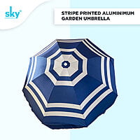 Stripe Printed Aluminium Fiber Garden Umbrella